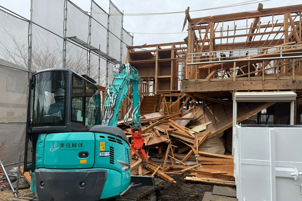 2階建住宅の解体