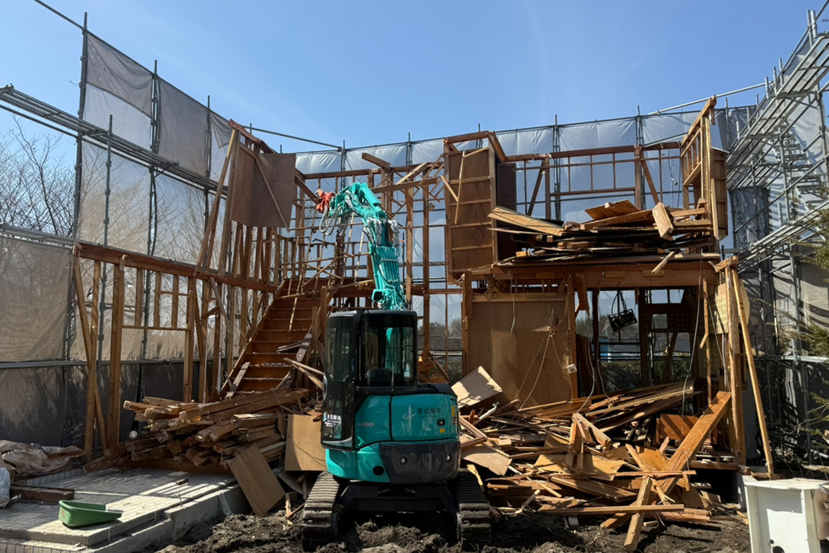 2階建住宅の解体